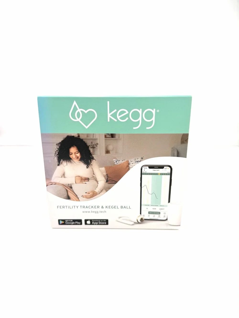 kegg White Fertility Tracker & Kegel Ball